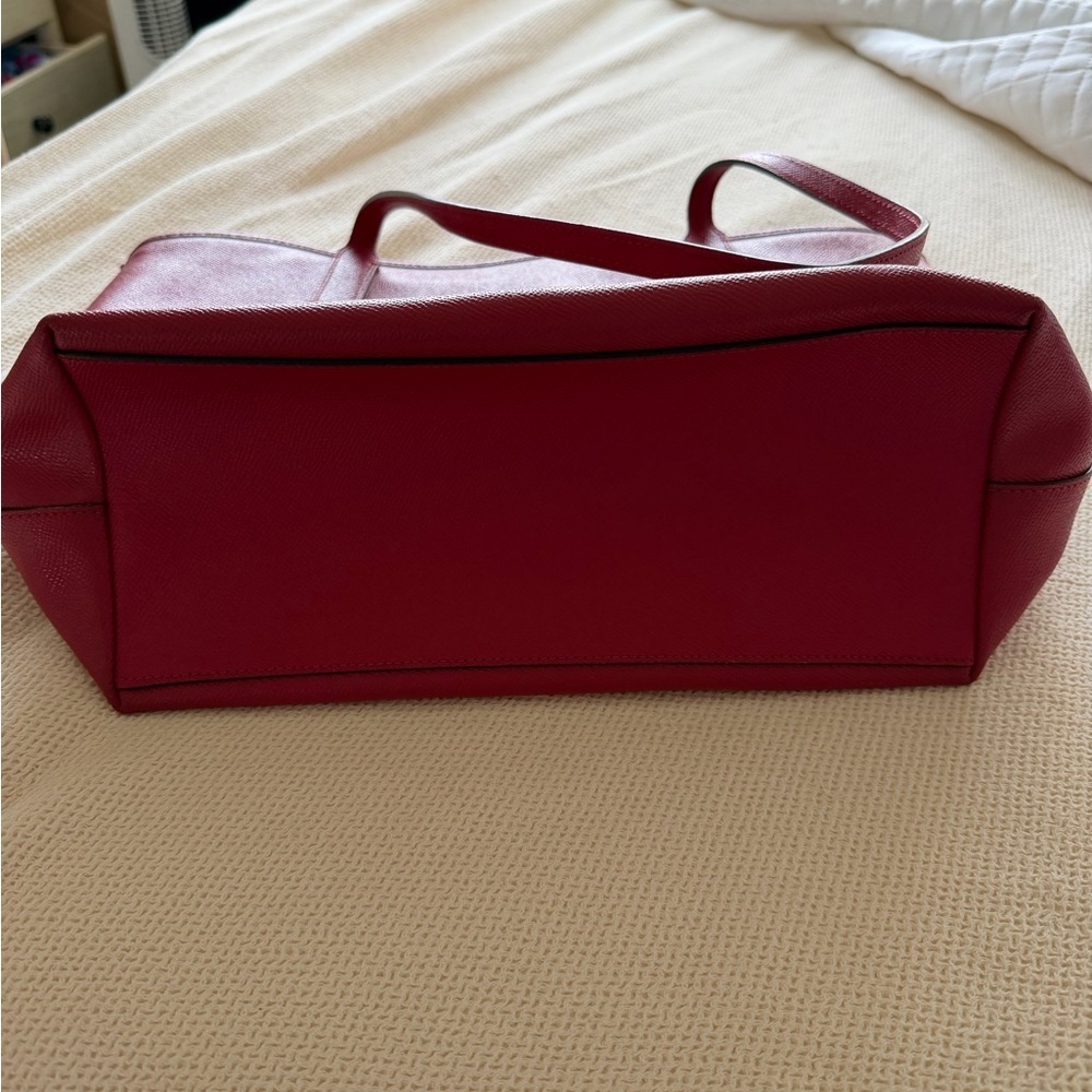 Coach City Tote NWOT Cherry Red Leather Tote - Picture 8 of 9